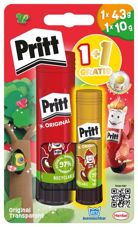 Produktbild: Pritt BTS Designstifte, 1&times;43g + 1&times;10 g, Blisterkarte