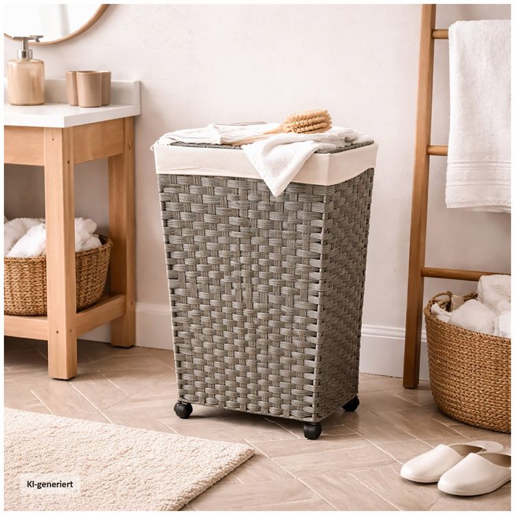 Produktbild: HTI-Living W&auml;schesammler 40 Liter Briena Grau W&auml;schesammler 40 Liter Briena Grau