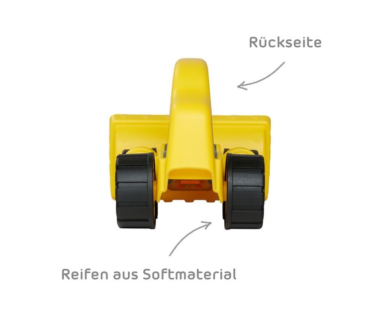 Produktbild: BIG 800054850 - BIG Power Worker Griffy Bagger, gelb, L:25cm, Baustellenfahrzeug, Sandspielzeug