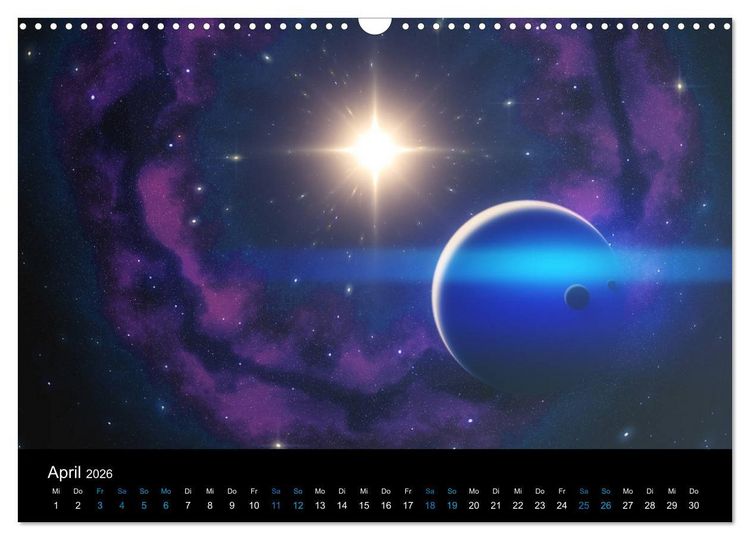 Produktbild: Weit entfernte unbekannte Welten (Wandkalender 2026 DIN A3 quer), CALVENDO Monatskalender