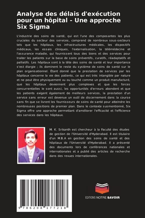 Produktbild: Analyse des d&eacute;lais d'ex&eacute;cution pour un h&ocirc;pital - Une approche Six Sigma