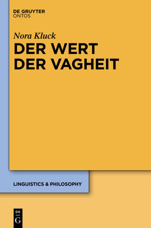 Produktbild: Der Wert der Vagheit