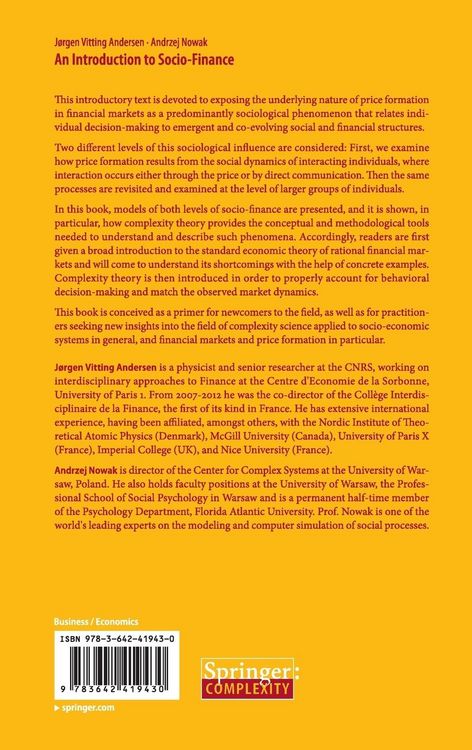 Produktbild: An Introduction to Socio-Finance
