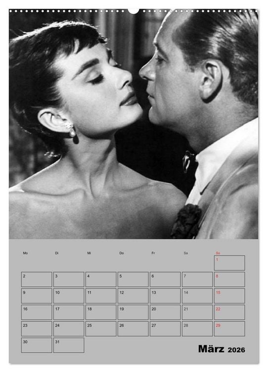 Produktbild: Hollywood-Diva. Audrey Hepburn (Wandkalender 2026 DIN A2 hoch), CALVENDO Monatskalender