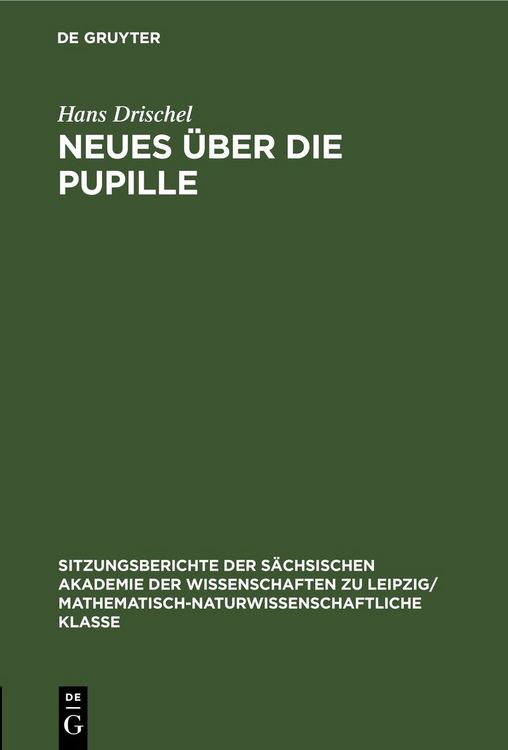 Produktbild: Neues &uuml;ber die Pupille