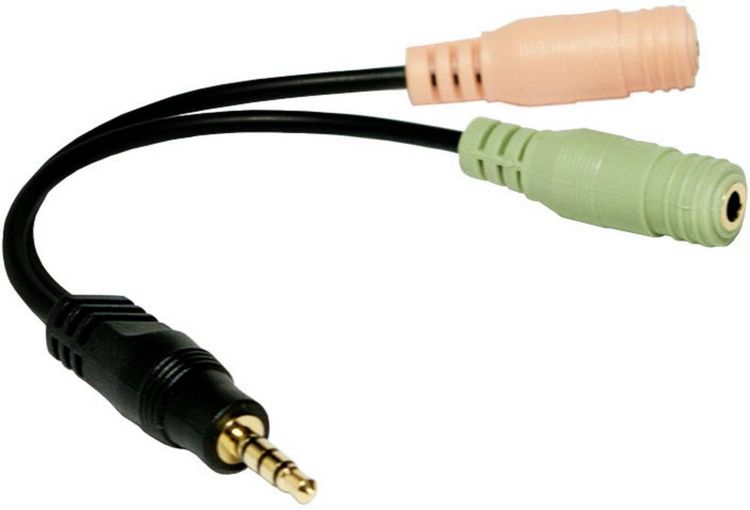 Produktbild: LogiLink CA0021 Klinke Audio Adapter [1x Klinkenstecker 3.5 mm - 2x Klinkenbuchse 3.5 mm] Schwarz