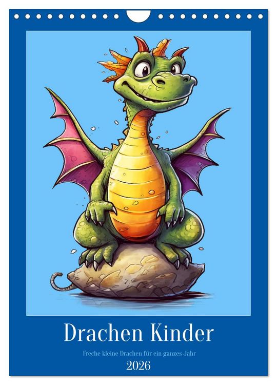 Produktbild: Drachen Kinder (Wandkalender 2026 DIN A4 hoch), CALVENDO Monatskalender