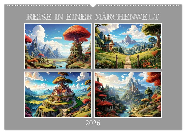 Produktbild: Reise in einer M&auml;rchenwelt (Wandkalender 2026 DIN A2 quer), CALVENDO Monatskalender
