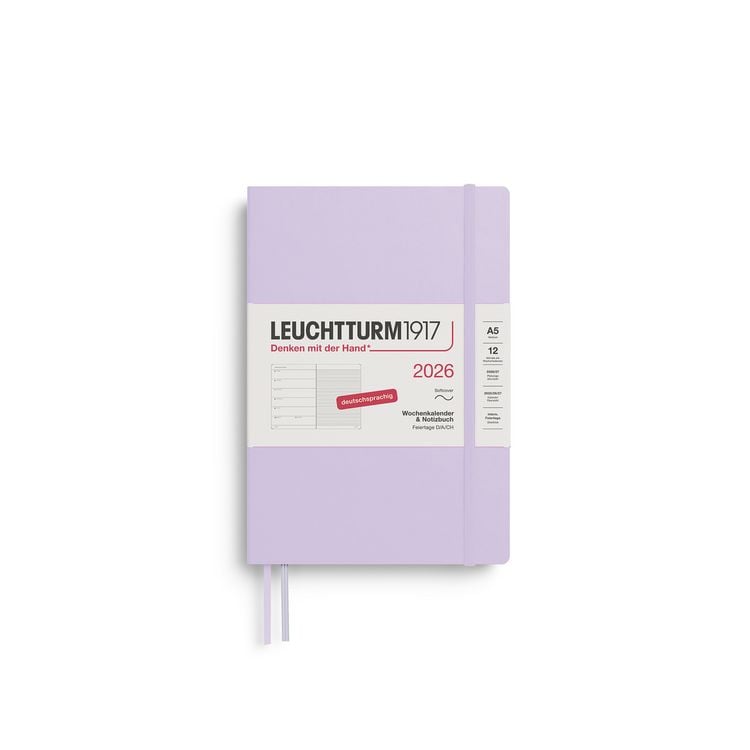 Produktbild: Wochenkalender & Notizbuch Medium A5 Lilac 2026