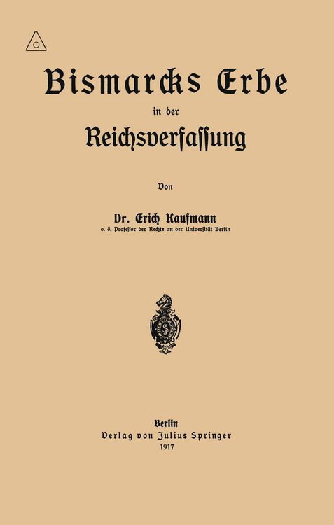 Produktbild: Bismarcks Erbe in der Reichsverfassung