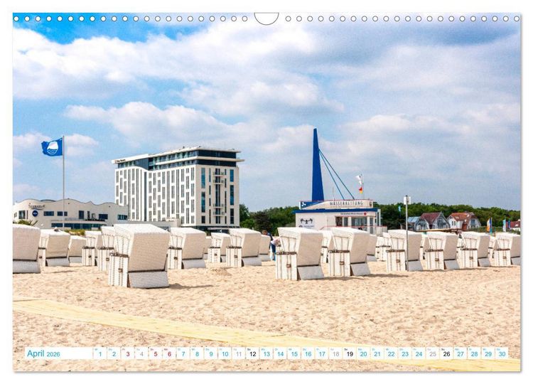 Produktbild: Warnem&uuml;nde - Sommer, Sonne und Sand im Schuh (Wandkalender 2026 DIN A3 quer), CALVENDO Monatskalender
