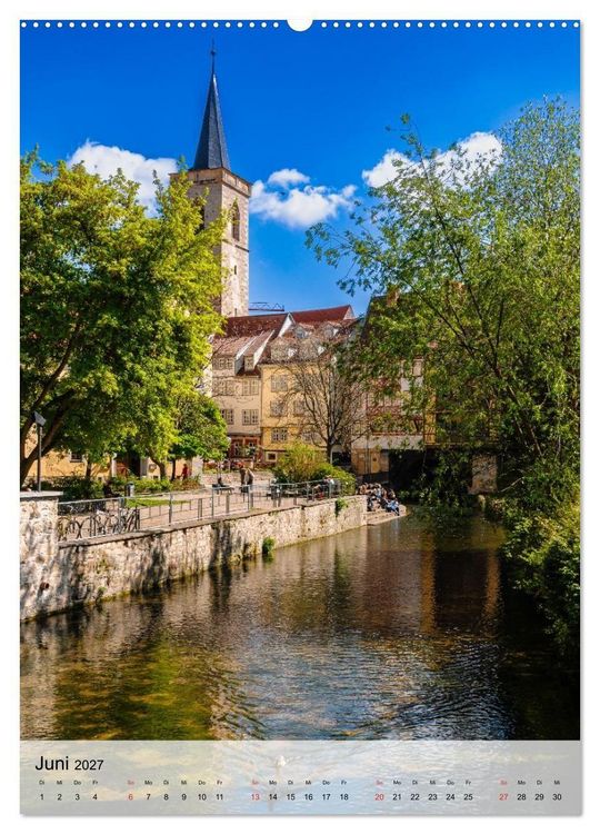 Produktbild: Ein Blick auf Erfurt in Farbe (hochwertiger Premium Wandkalender 2027 DIN A2 hoch), Kunstdruck in Hochglanz