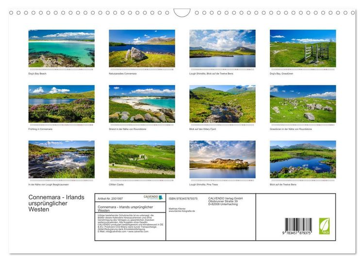 Produktbild: Connemara - Irlands urspr&uuml;nglicher Westen (Wandkalender 2026 DIN A3 quer), CALVENDO Monatskalender