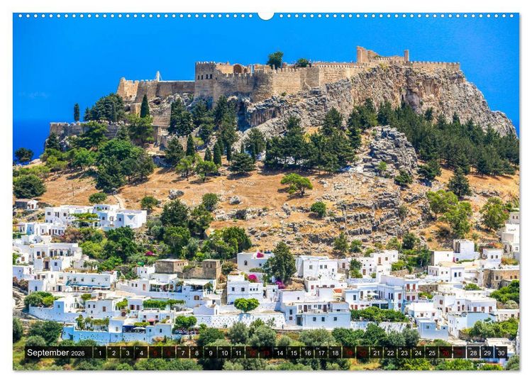 Produktbild: Idyllisches Rhodos (Wandkalender 2026 DIN A2 quer), CALVENDO Monatskalender