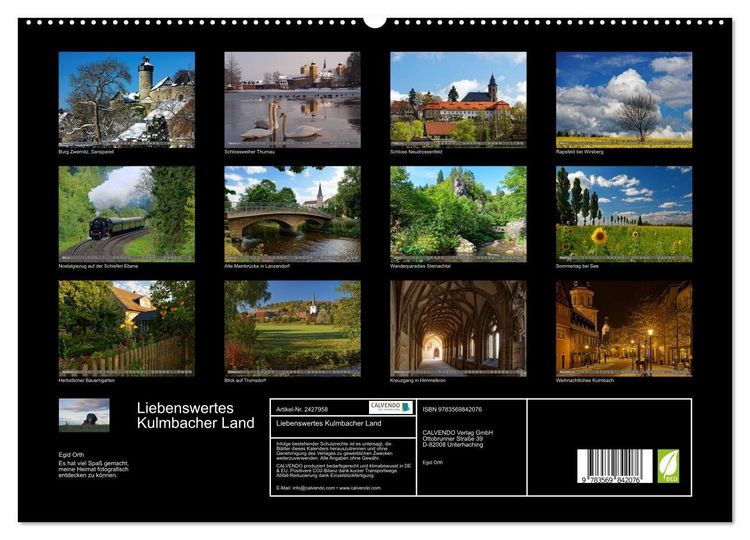 Produktbild: Liebenswertes Kulmbacher Land (hochwertiger Premium Wandkalender 2027 DIN A2 quer), Kunstdruck in Hochglanz