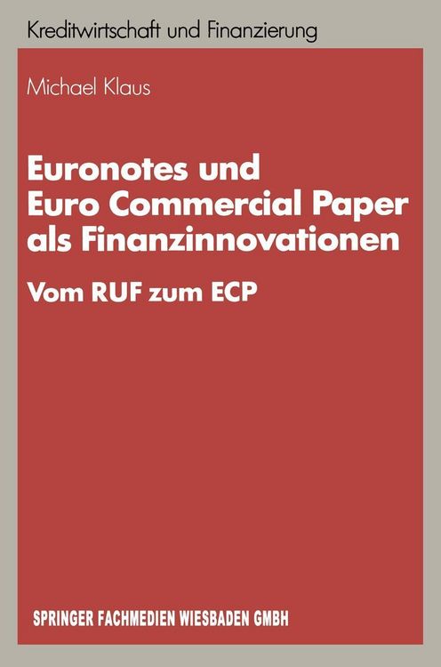 Produktbild: Euronotes und Euro Commercial Paper als Finanzinnovationen