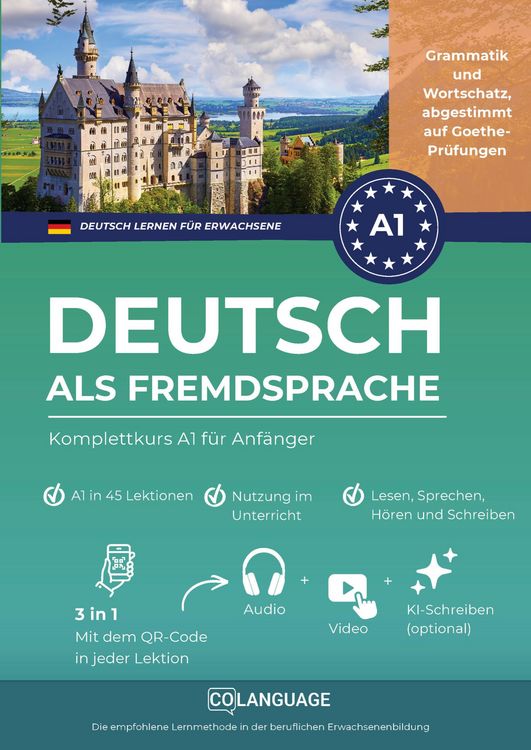 Produktbild: Deutsch als Fremdsprache lernen - Komplettkurs A1 f&uuml;r Anf&auml;nger