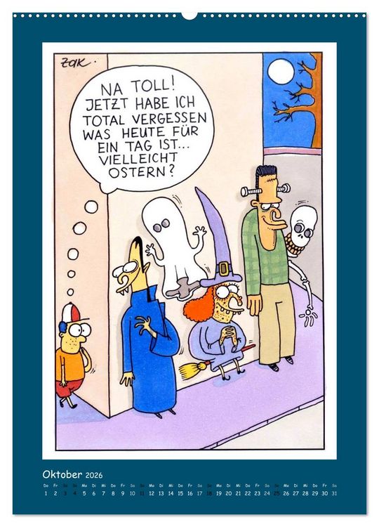 Produktbild: Na Toll! Comics von Martin Zak (hochwertiger Premium Wandkalender 2026 DIN A2 hoch), Kunstdruck in Hochglanz