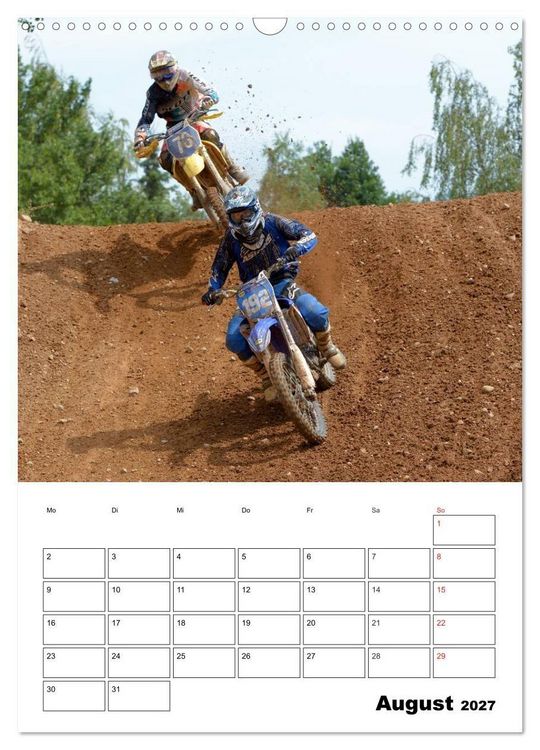Produktbild: Motocross Terminplaner (Wandkalender 2027 DIN A3 hoch), CALVENDO Monatskalender