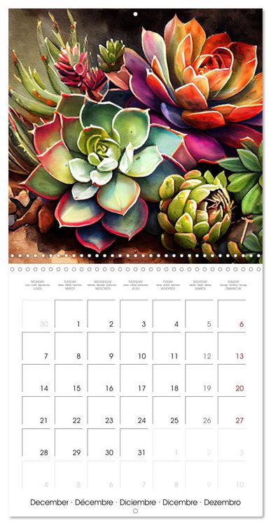 Produktbild: The Art of Succulents and Cacti (Wall Calendar 2026 12 &times; 12 Inch) CALVENDO 12 Month Wall Calendar