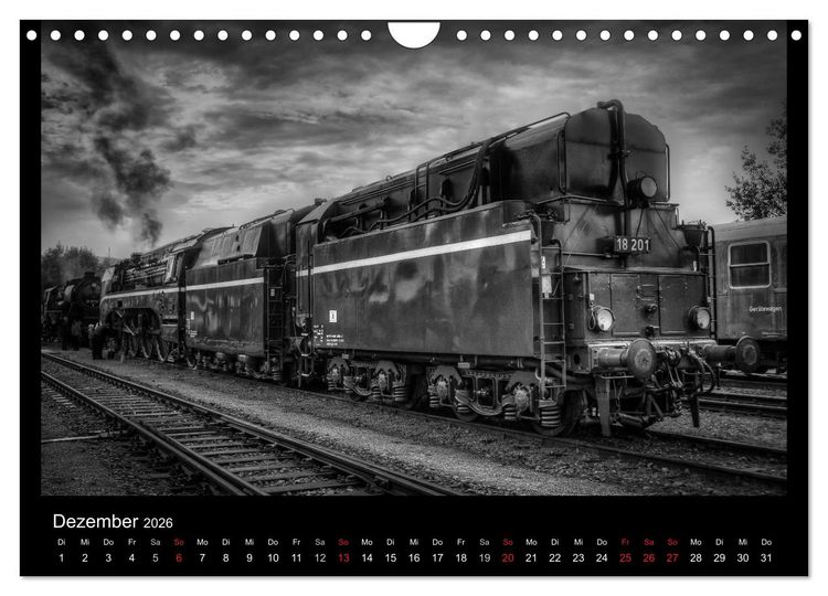 Produktbild: Dampflokomotiven (Wandkalender 2026 DIN A4 quer), CALVENDO Monatskalender