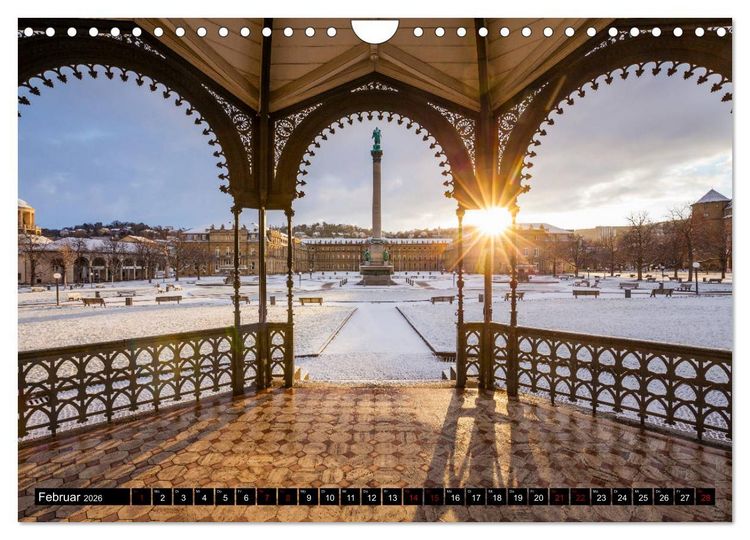 Produktbild: Ein Jahr STUTTGART (Wandkalender 2026 DIN A4 quer), CALVENDO Monatskalender