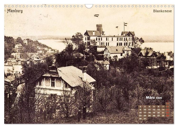 Produktbild: Gr&uuml;&szlig;e aus dem alten Hamburg &ndash; Historische Ansichten der Stadt (Wandkalender 2026 DIN A3 quer), CALVENDO Monatskalender
