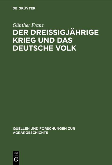Produktbild: Der Drei&szlig;igj&auml;hrige Krieg und das deutsche Volk