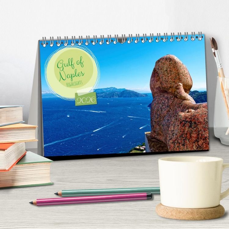 Produktbild: Gulf of Naples - Highlights (Desk Calendar 2026 DIN A5 landscape), CALVENDO 12 Month DeskCalendar