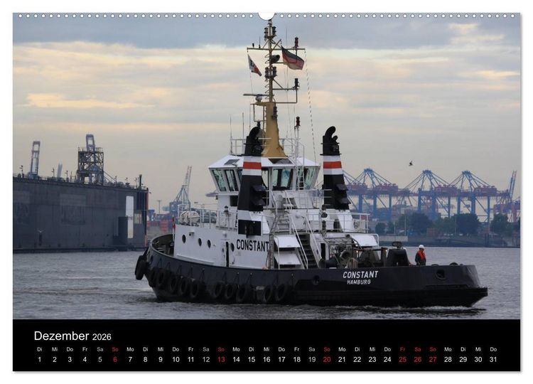 Produktbild: Schiffe auf der Elbe (Wandkalender 2026 DIN A2 quer), CALVENDO Monatskalender