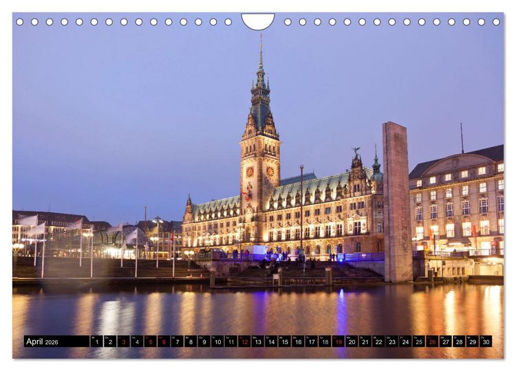 Produktbild: Hansestadt Hamburg (Wandkalender 2026 DIN A4 quer), CALVENDO Monatskalender