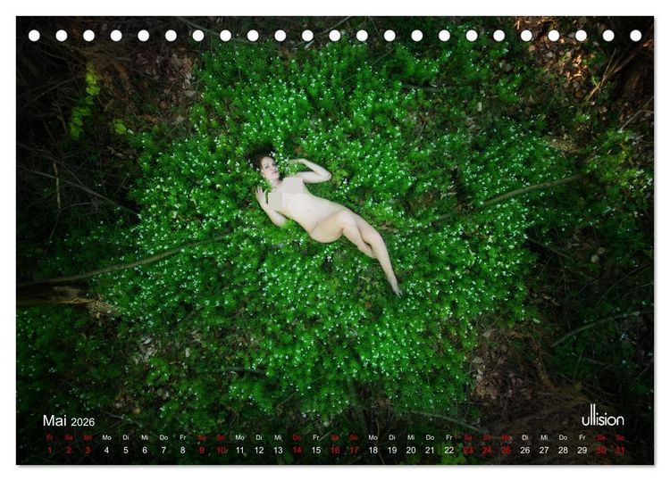 Produktbild: Poesie der Stille &ndash; Akt in der Natur (Tischkalender 2026 DIN A5 quer), CALVENDO Monatskalender