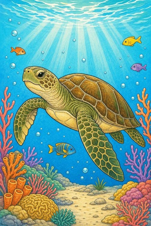 Produktbild: Wundersch&ouml;ne Tierwelt Malbuch f&uuml;r Kinder ab 8 Jahren mit 50 sch&ouml;nen Ausmalmotiven