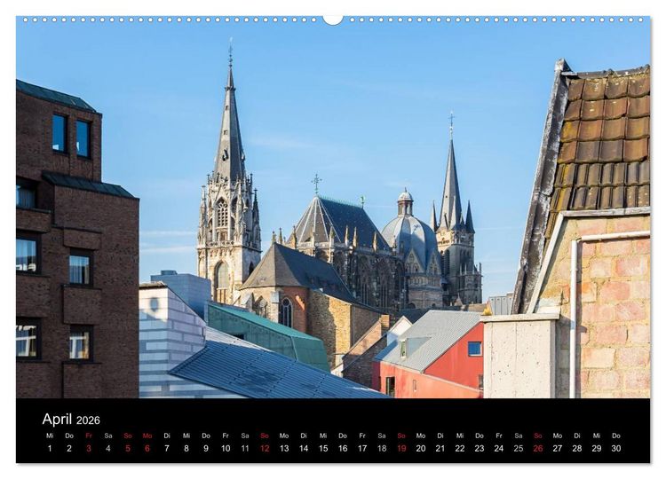 Produktbild: Aachen - ming He&auml;metstadt (Wandkalender 2026 DIN A2 quer), CALVENDO Monatskalender