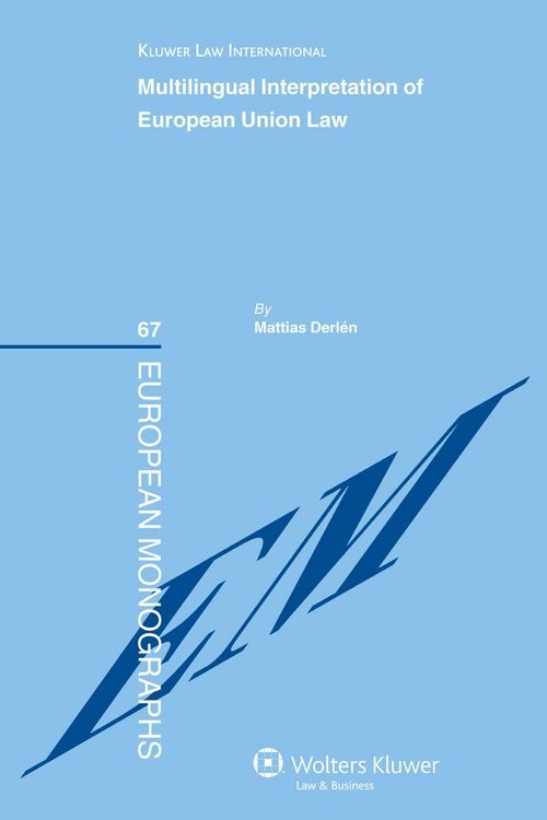 Produktbild: Multilingual Interpretation of European Union Law