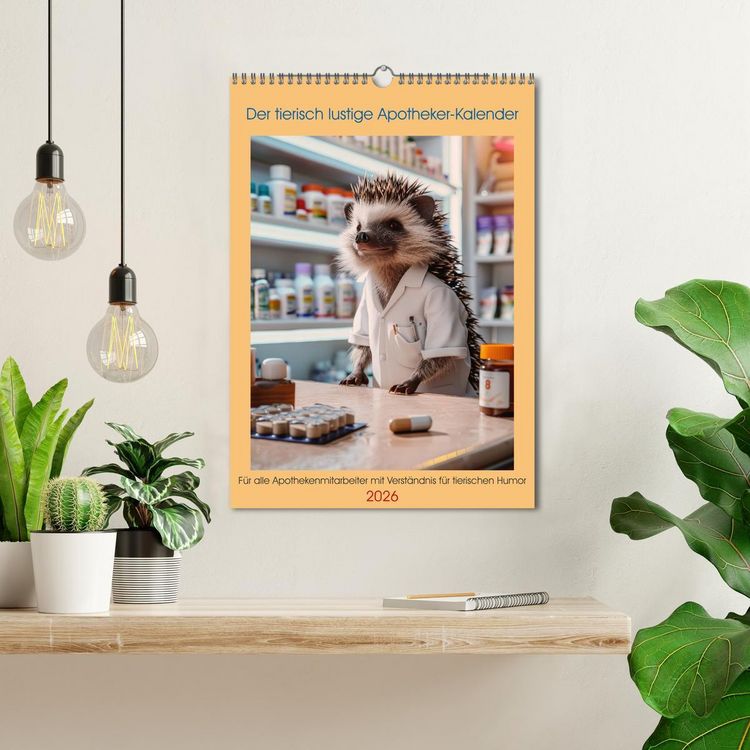Produktbild: Der tierisch lustige Apotheker-Kalender (Wandkalender 2026 DIN A3 hoch), CALVENDO Monatskalender