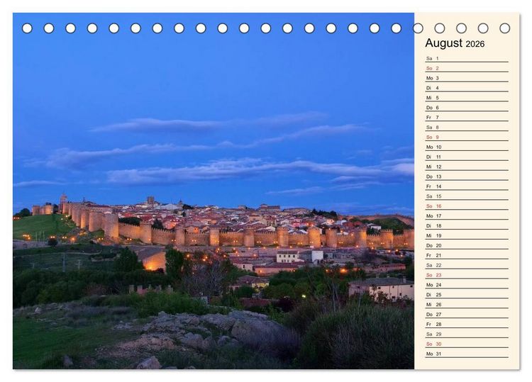 Produktbild: Burgen in Spanien (Tischkalender 2026 DIN A5 quer), CALVENDO Monatskalender