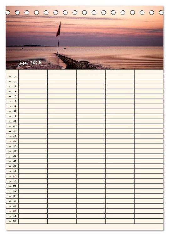 Produktbild: Noch mehr F&ouml;hrweh Familienplaner (Tischkalender 2026 DIN A5 hoch), CALVENDO Monatskalender