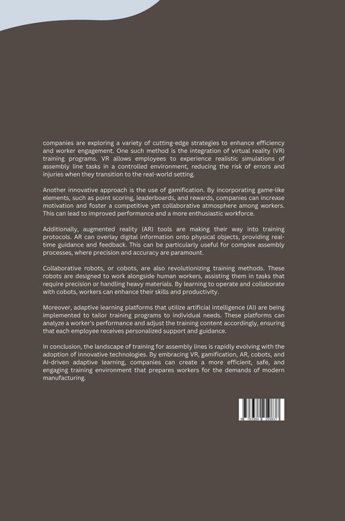 Produktbild: Beyond the Manual: Innovative Training Methods for Assembly Lines