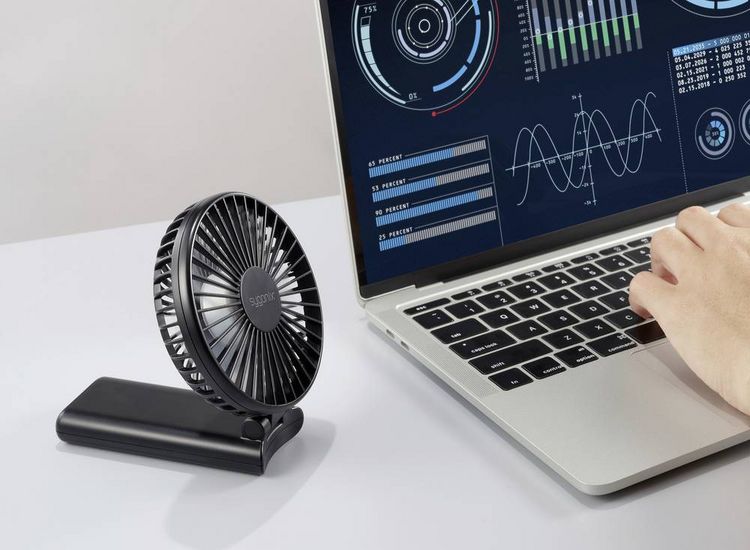 Produktbild: Sygonix Handventilator 4W Schwarz