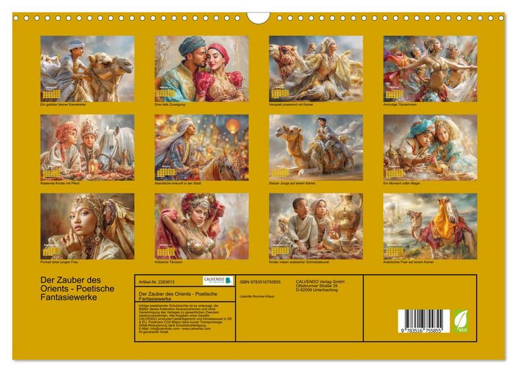 Produktbild: Der Zauber des Orients - Poetische Fantasiewerke (Wandkalender 2027 DIN A3 quer), CALVENDO Monatskalender