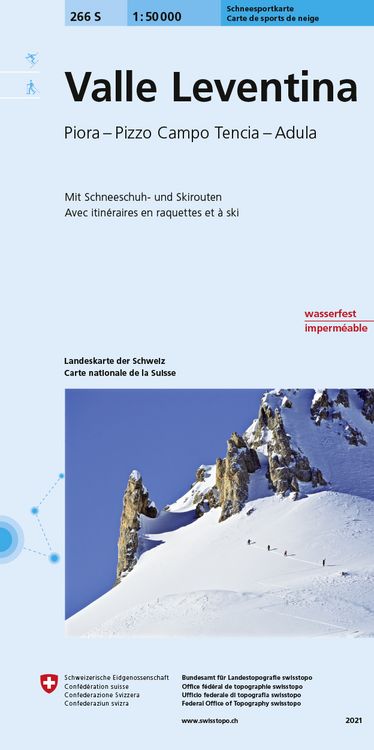 Produktbild: Swisstopo 1 : 50 000 Valle Leventina Ski