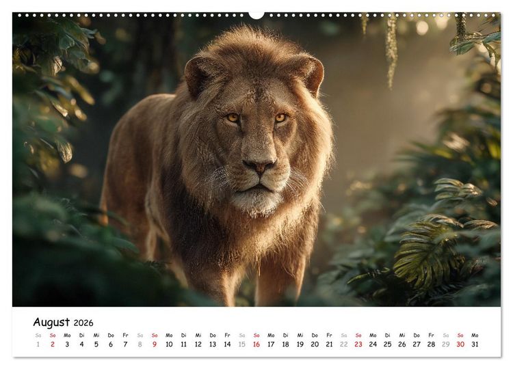 Produktbild: L&ouml;wen - Majest&auml;t der Wildnis (hochwertiger Premium Wandkalender 2026 DIN A2 quer), Kunstdruck in Hochglanz