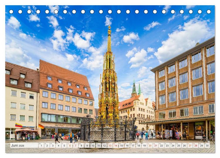 Produktbild: N&uuml;rnberg Impressionen (Tischkalender 2026 DIN A5 quer), CALVENDO Monatskalender