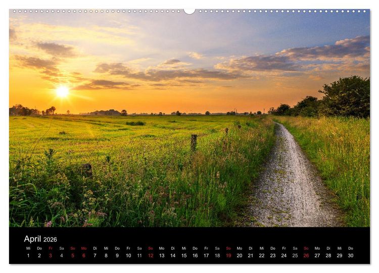 Produktbild: (Ost)Friesische Landschaften (hochwertiger Premium Wandkalender 2026 DIN A2 quer), Kunstdruck in Hochglanz