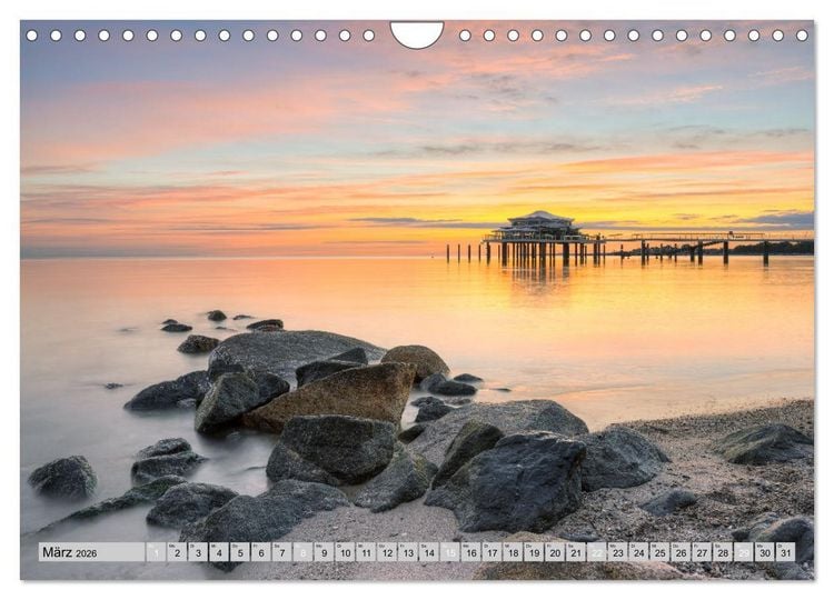 Produktbild: Wundersch&ouml;ne Ostsee - Traumhafte Stimmungen entlang der K&uuml;ste (Wandkalender 2026 DIN A4 quer), CALVENDO Monatskalender