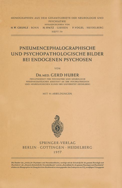 Produktbild: Pneumencephalographische und Psychopathologische Bilder bei Endogenen Psychosen