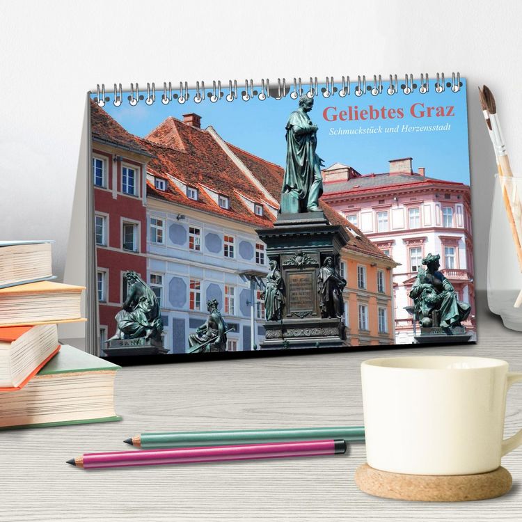 Produktbild: Geliebtes Graz. Schmuckst&uuml;ck und Herzensstadt (Tischkalender 2026 DIN A5 quer), CALVENDO Monatskalender