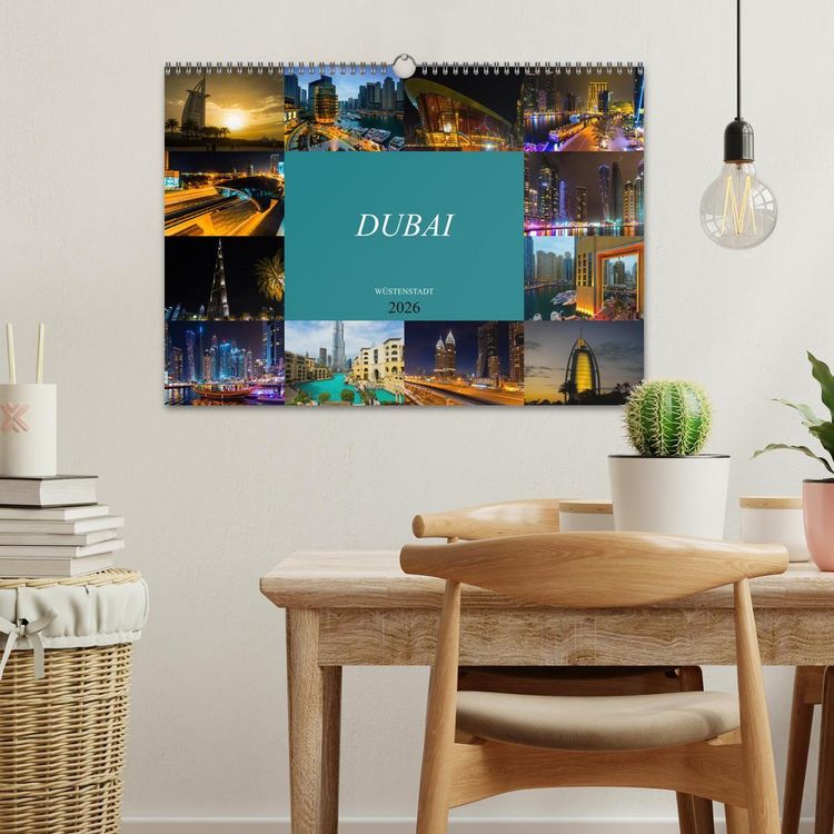 Produktbild: Dubai W&uuml;stenstadt (Wandkalender 2026 DIN A3 quer), CALVENDO Monatskalender