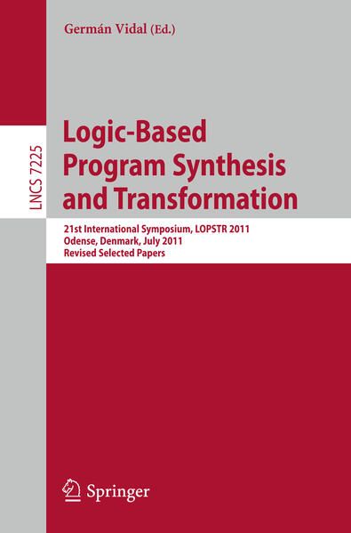Produktbild: Logic-Based Program Synthesis and Transformation